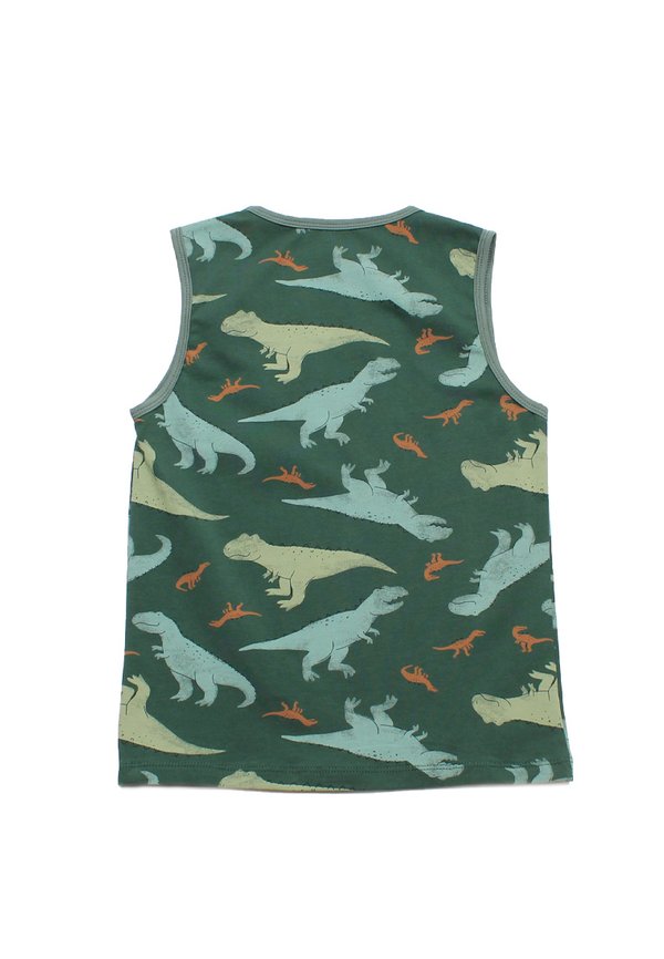 Dino Print Boy's Singlet GREEN Dino Print Boy's Singlet GREEN