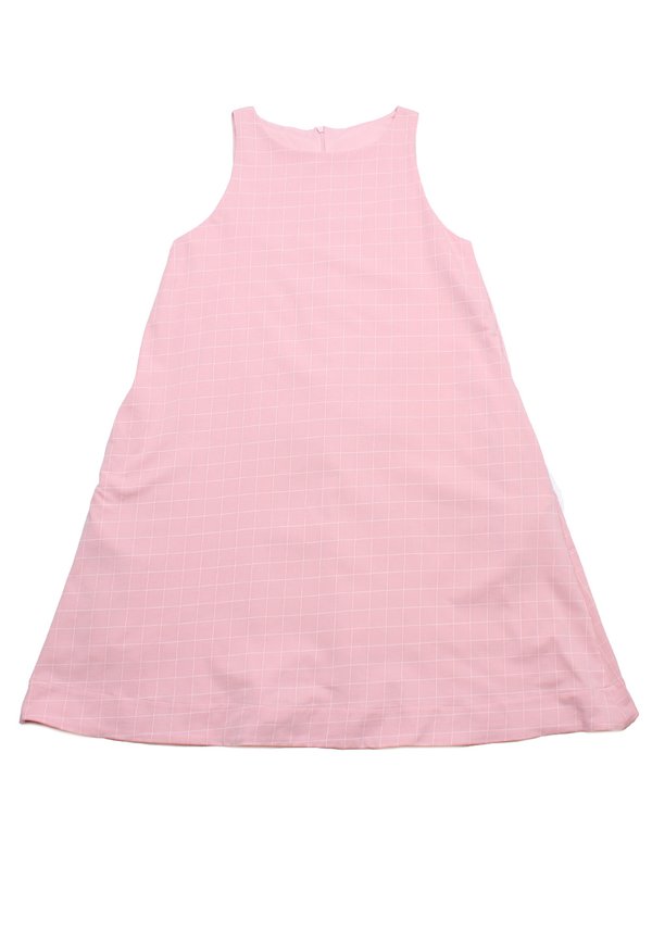 Checkered Premium Ladies' Shift Dress PINK