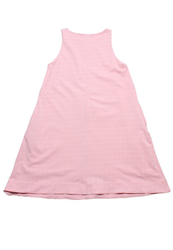 Checkered Premium Ladies' Shift Dress PINK