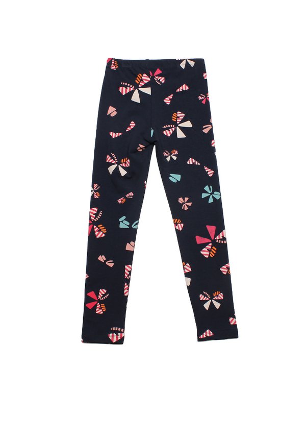 Butterflies Print Girl's Leggings NAVY
