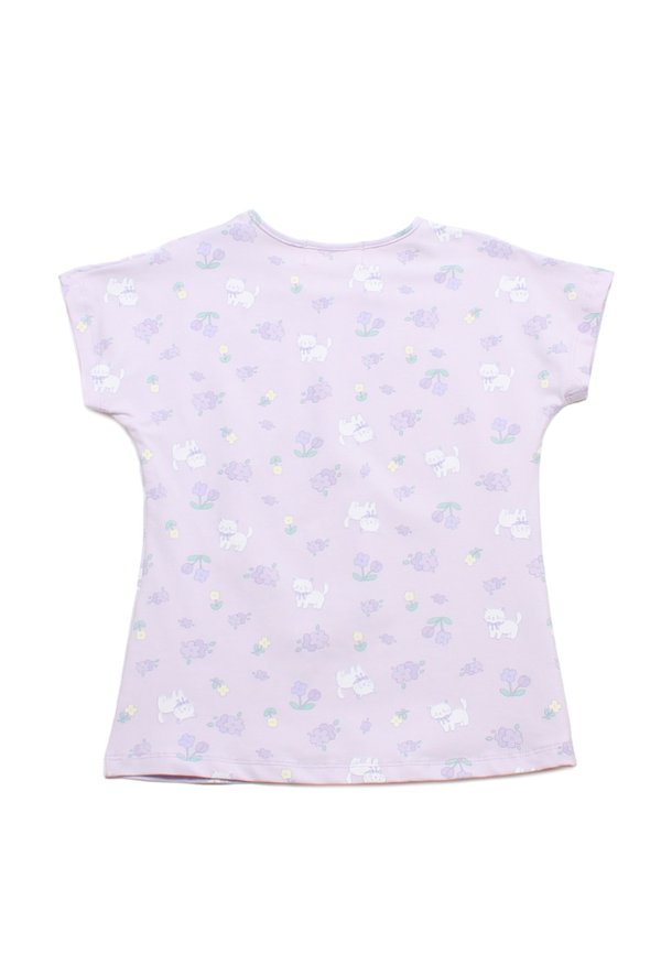 Kitty Prints Girl's T-Shirt PURPLE Kitty Prints Girl's T-Shirt PURPLE