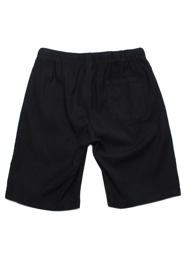 Classic Cotton Twill Drawstring Men's Bermudas BLACK