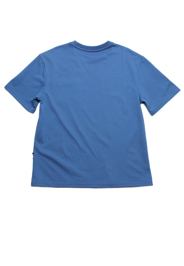 Checkered Pocket Premium Heavyweight Men's Oversized T-Shirt BLUE