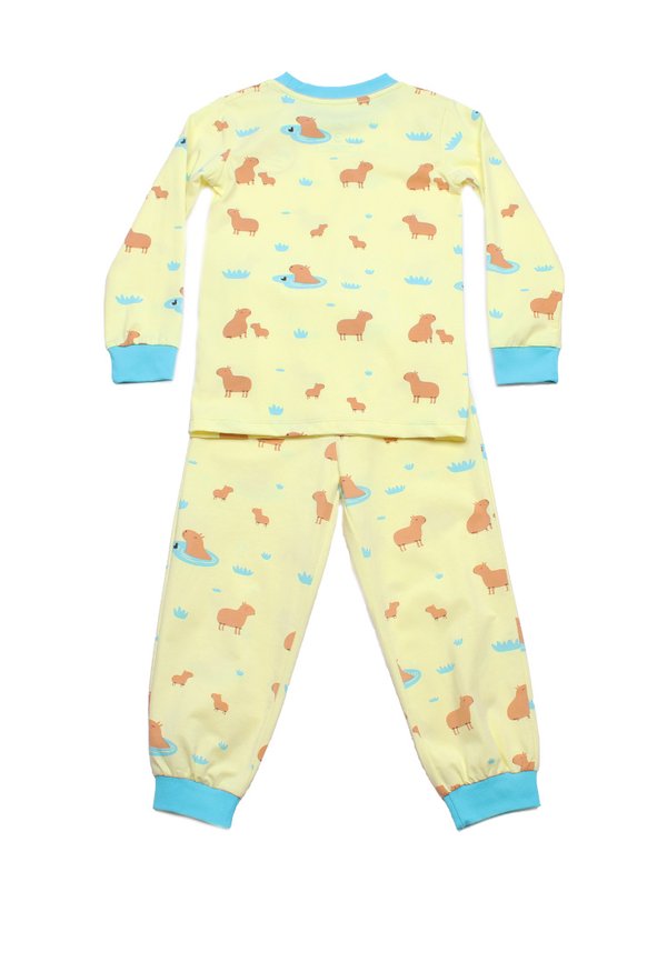 Cute Animals Series Capybara Premium Kids' Pyjamas Set YELLOW Cute Animals Series Capybara Premium Kids' Pyjamas Set YELLOW