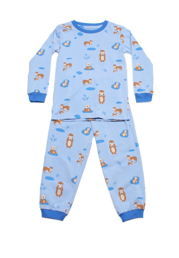 Cute Animals Series Otter Premium Kids' Pyjamas Set BLUE Cute Animals Series Otter Premium Kids' Pyjamas Set BLUE