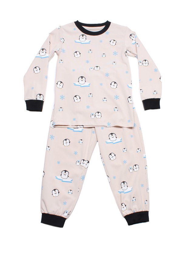 Cute Animals Series Penguin Premium Kids' Pyjamas Set KHAKI Cute Animals Series Penguin Premium Kids' Pyjamas Set KHAKI