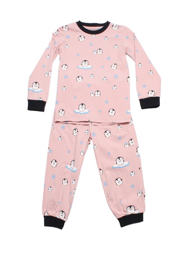 Cute Animals Series Penguin Premium Kids' Pyjamas Set PINK Cute Animals Series Penguin Premium Kids' Pyjamas Set PINK