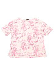 Chinoiserie Prints Ladies' V Blouse CREAM