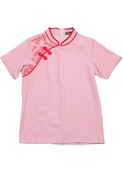 Sakura Embroidery Cheongsam Classic Ladies' Blouse PINK