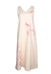 Chinoiserie Prints Ladies' 2 Way Premium Dress CREAM