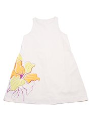 Big Floral Premium Ladies' Shift Dress CREAM