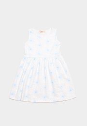 Galaxy Floral Classic Girl's Dress WHITE