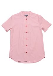 Oriental Premium Mandarin Collar Short Sleeve Men's Shirt PINK