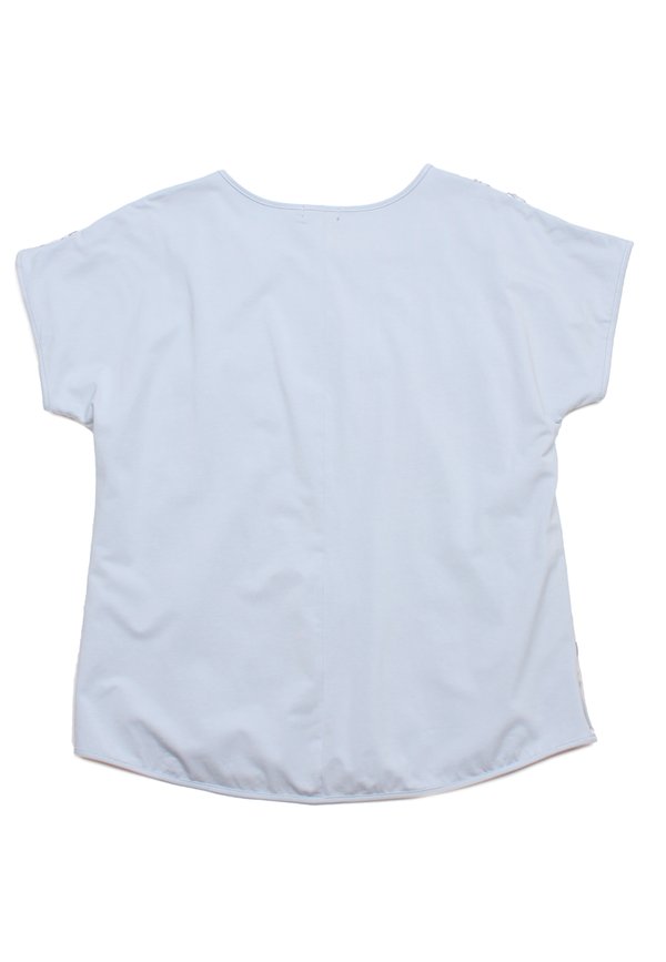 Floral Tulle Premium Ladies' Blouse BLUE