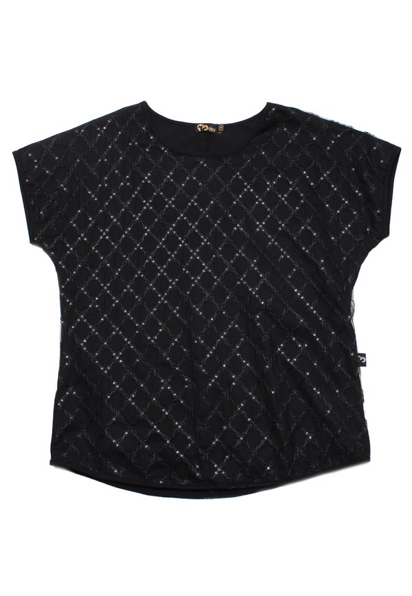 Diamond Mesh Premium Ladies' Blouse BLACK