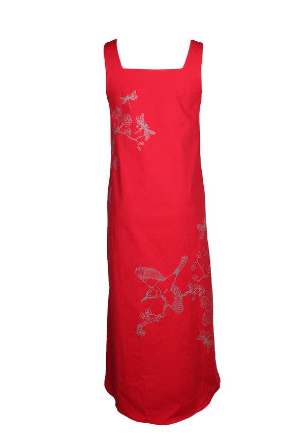 Chinoiserie Prints Ladies' 2 Way Premium Dress RED
