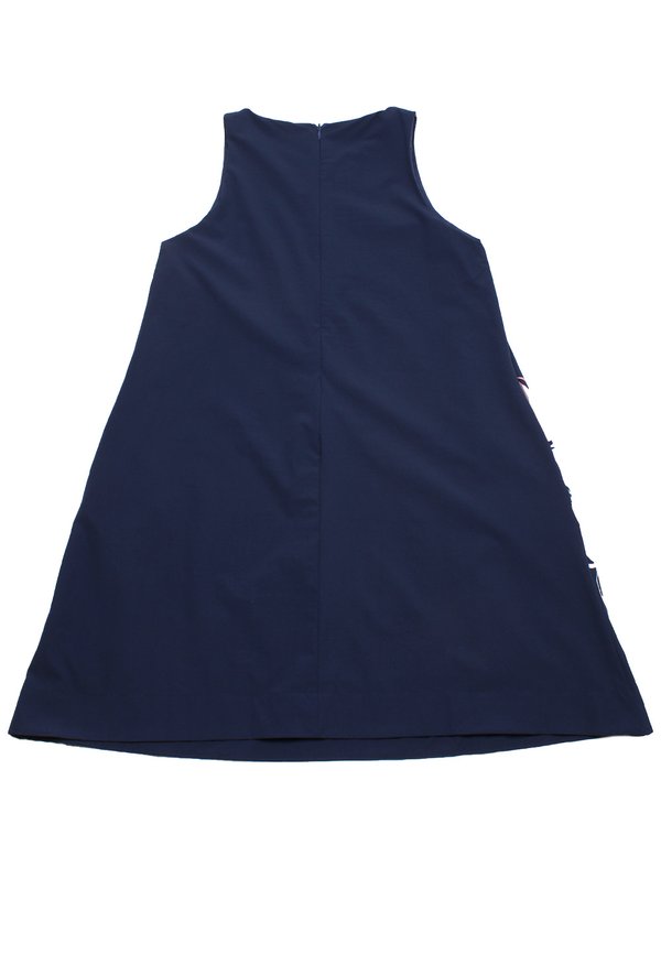 Big Floral Premium Ladies' Shift Dress NAVY