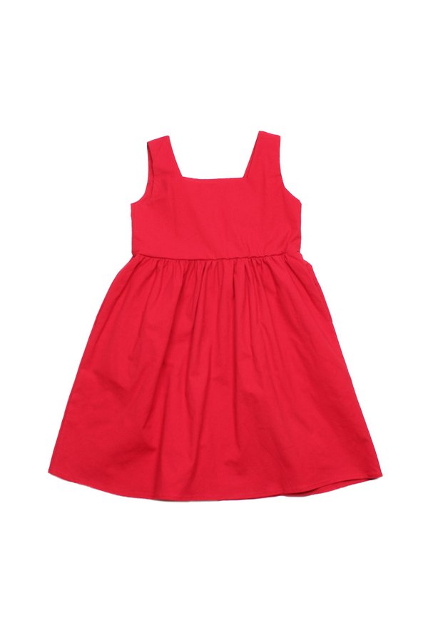 Chinoiserie Prints Premium Girl's Dress RED