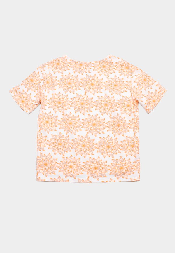 Tribal Floral Premium Ladies' V Blouse ORANGE