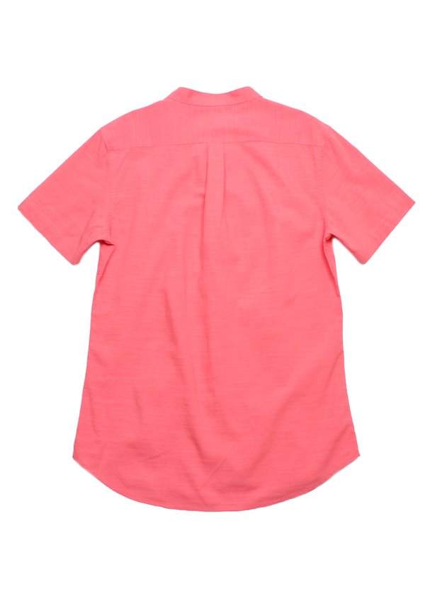 Oriental Linen Premium Mandarin Collar Short Sleeve Men's Shirt RED