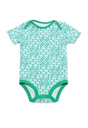 Geometric Tiles Premium Baby Romper GREEN
