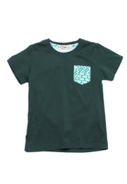 Geometric Tiles Pocket Premium Boy's T-Shirt GREEN