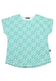 Geometric Tiles Print Ladies' Blouse GREEN