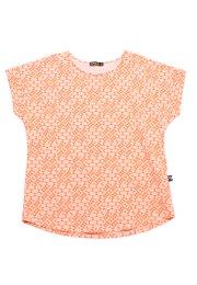 Geometric Tiles Print Ladies' Blouse ORANGE