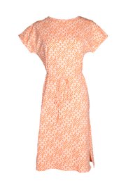 Geometric Tiles Print Ladies' Dress ORANGE