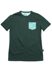 Geomtric Tiles Pocket Premium Men's T-Shirt GREEN