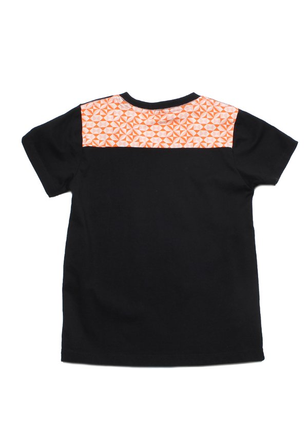Geometric Tiles Pocket Premium Boy's T-Shirt BLACK