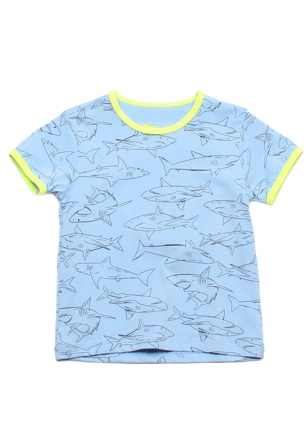 Shark Prints Boy's T-Shirt BLUE
