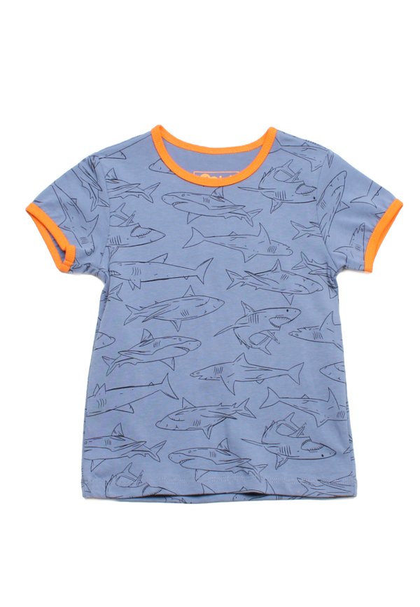 Shark Prints Boy's T-Shirt GREYISH BLUE