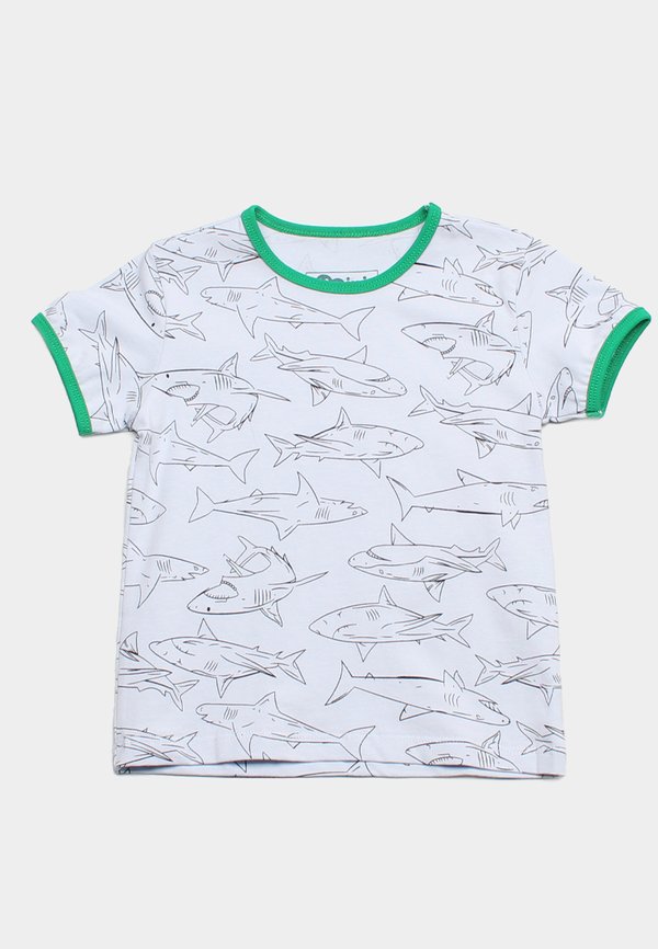 Shark Prints Boy's T-Shirt WHITE