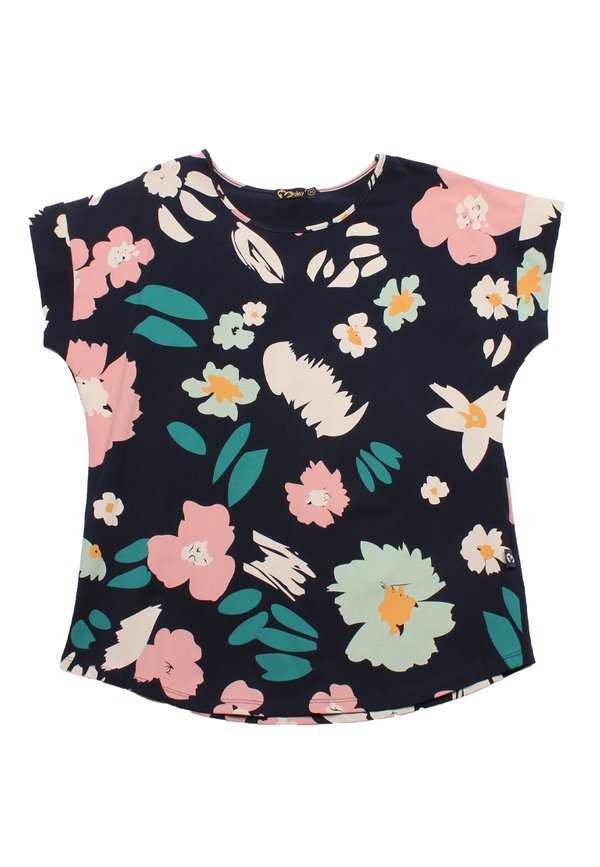 Floral Print Ladies' Blouse NAVY