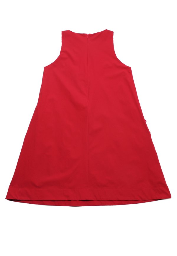 Big Floral Premium Ladies' Shift Dress RED