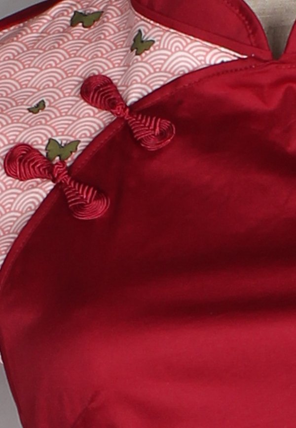 Oriental Butterfly Premium Cheongsam Inspired Ladies' Dress RED