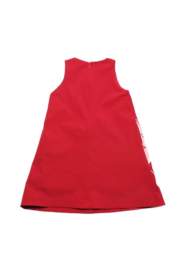 Big Floral Premium Girl's Dress RED