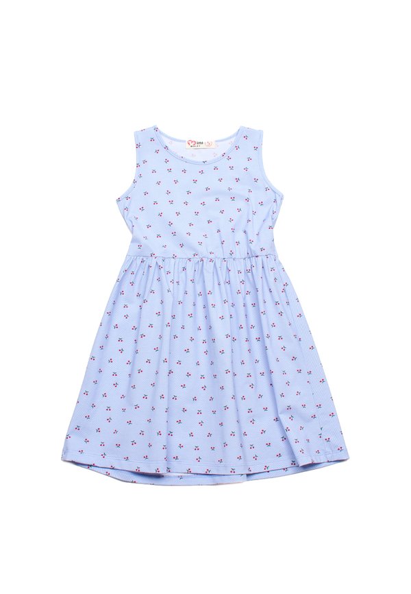 Cherries Premium Girl's Dress BLUE