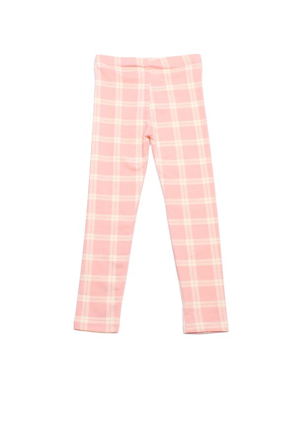 Checkered Design Girl's Leggings PINK