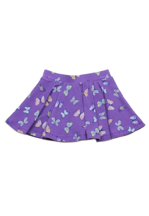 Butterly Prints Girl's Skirt PURPLE