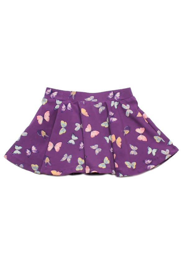 Butterly Prints Girl's Skirt PURPLE