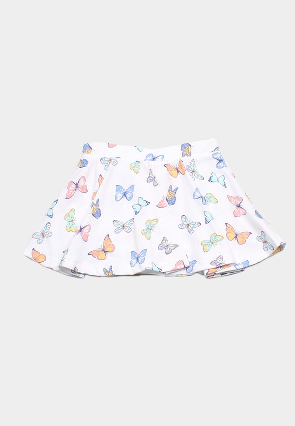 Butterly Prints Girl's Skirt WHITE