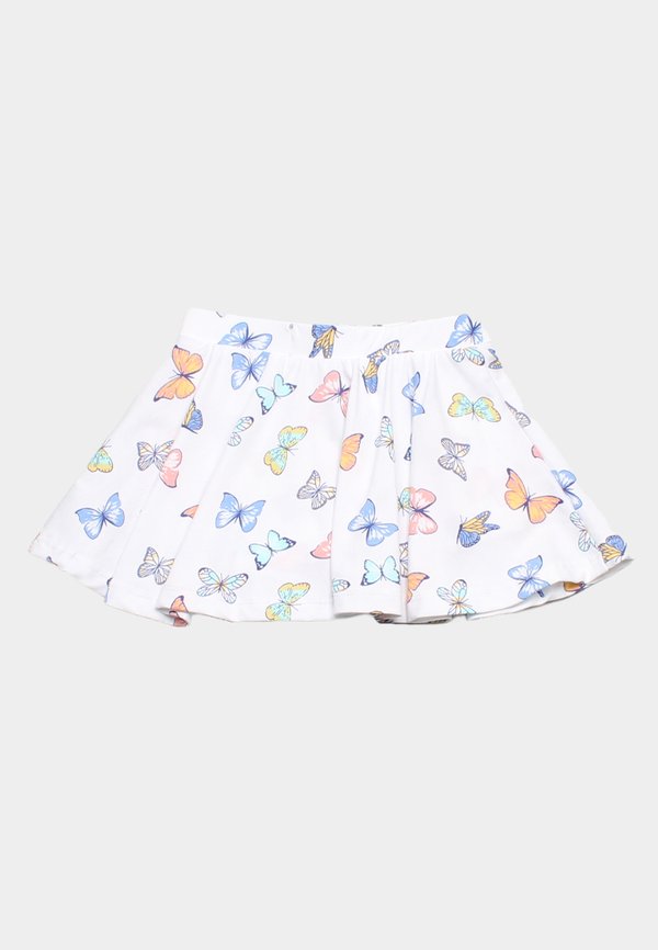 Butterly Prints Girl's Skirt WHITE