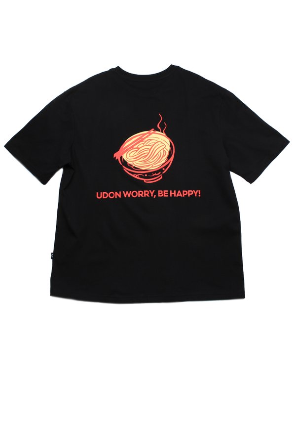 Udon Japan Fun Premium Oversized Men's T-Shirt BLACK