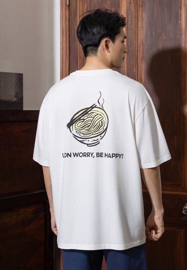 Udon Japan Fun Premium Oversized Men's T-Shirt WHITE