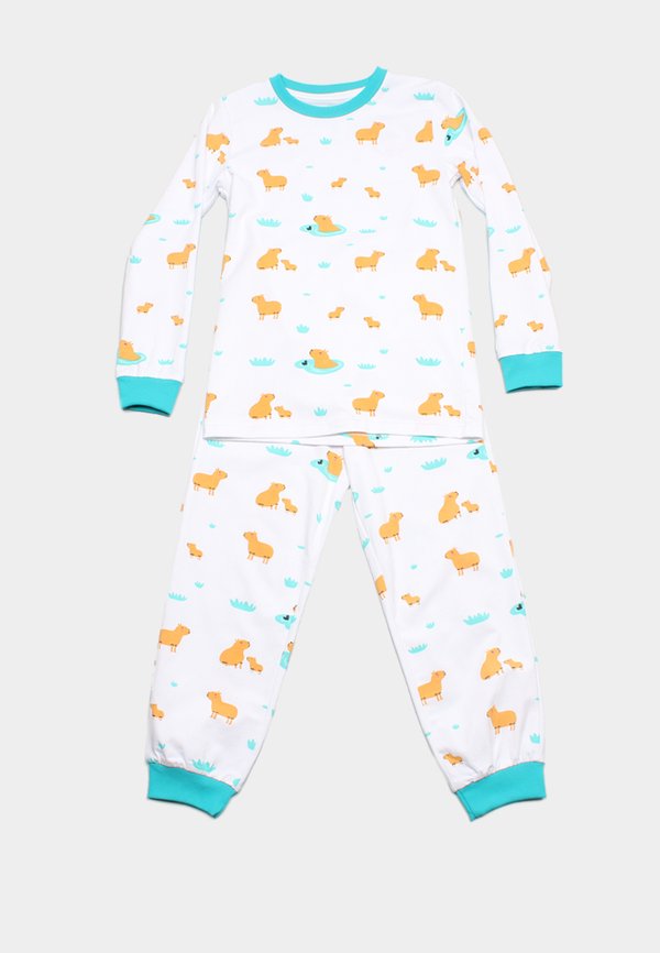Cute Animals Series Capybara Premium Kids' Pyjamas Set WHITE