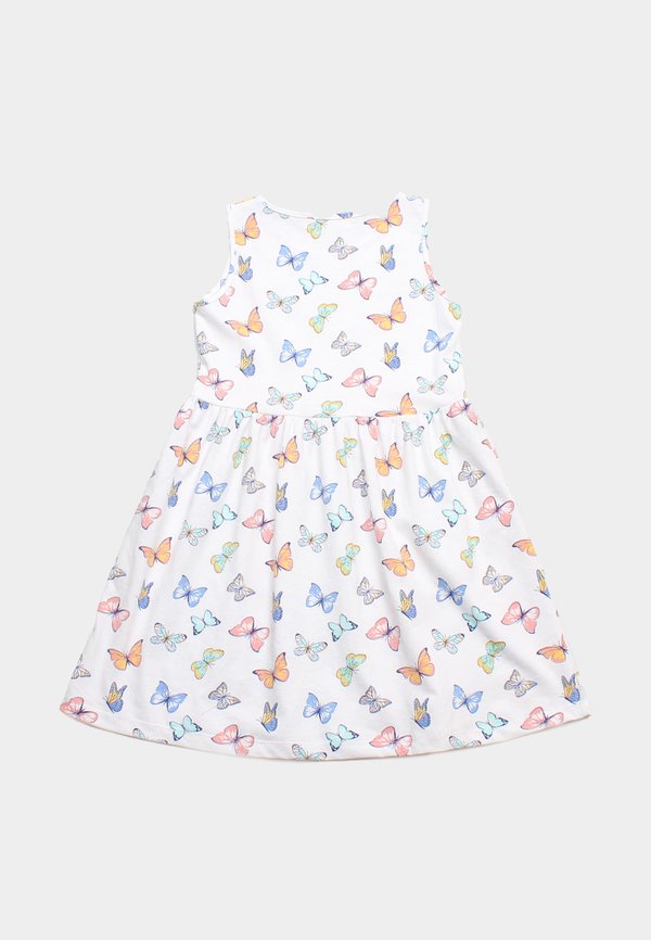 Butterflies Classic Girl's Dress WHITE