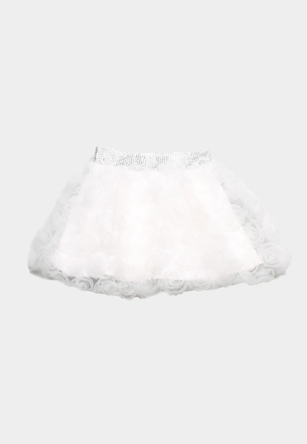 Rose Tulle Girl's Skirt WHITE