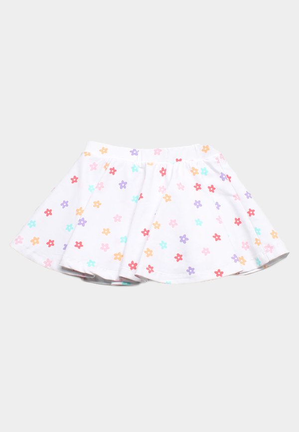 Mini Rainbow Florets Girl's Skirt WHITE